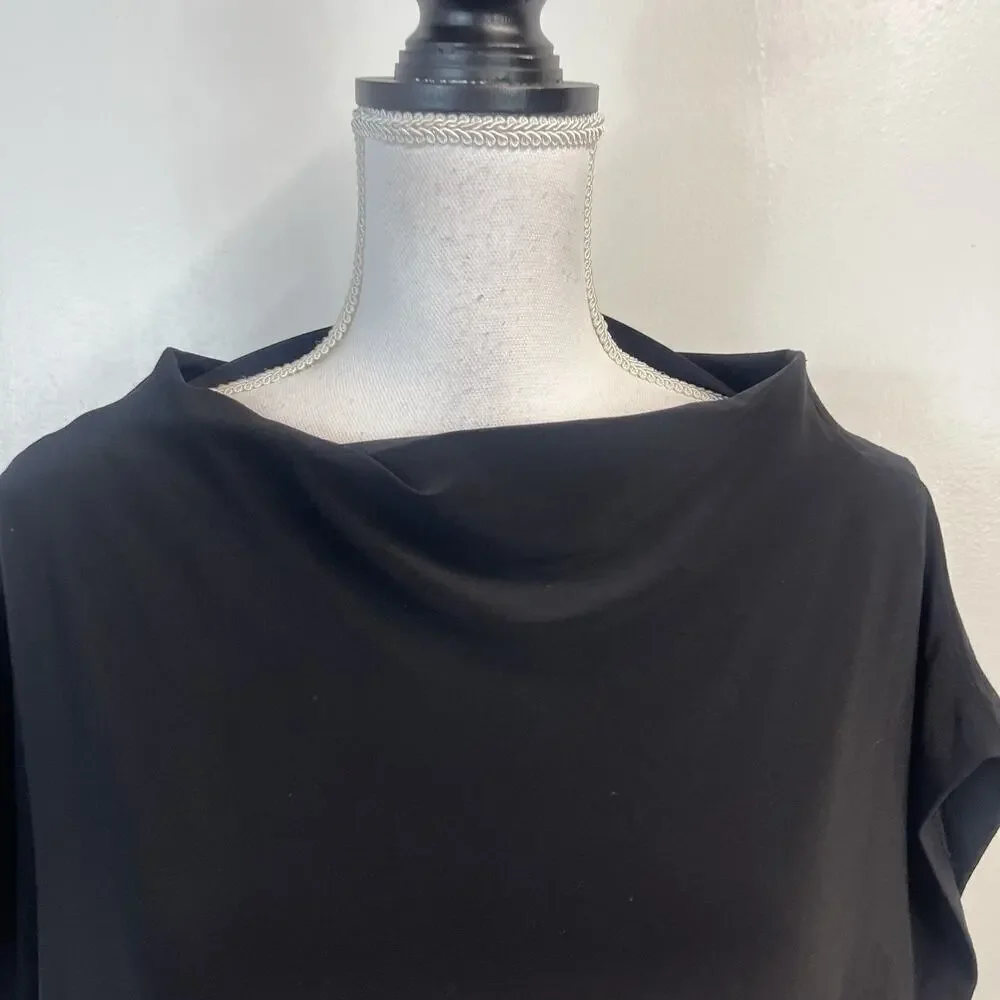 KamaliKulture Dress Tunic Women's Size M Black Stretch Slinky Cocktail Dinner